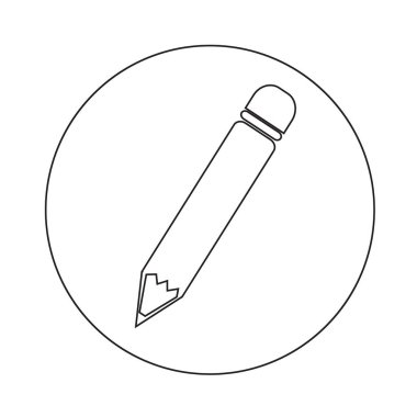 kurşun kalem simgesini illüstrasyon tasarımı 
