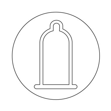 Prezervatif simgesi illüstrasyon tasarım 