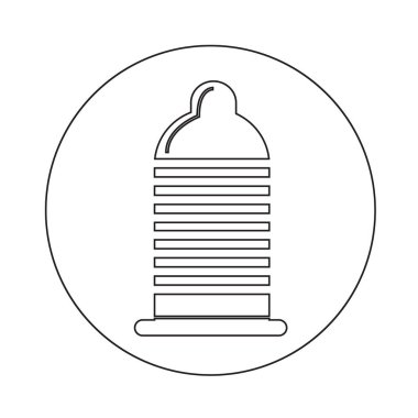 Prezervatif simgesi illüstrasyon tasarım 