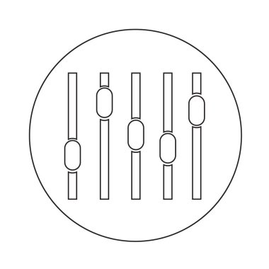 Equalizer'ı simgesi illüstrasyon tasarım 