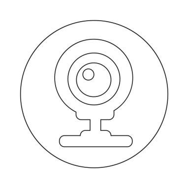 Web kamerası simgesi illüstrasyon tasarım 