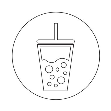 Soğuk içecek simgesi illüstrasyon tasarım
