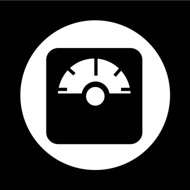 Ağırlık ölçme cihazları simgesi illüstrasyon tasarım