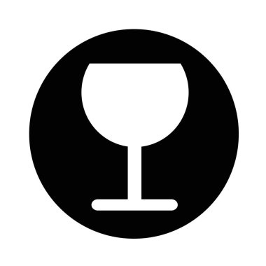 Şarap cam simgesi illüstrasyon tasarımı