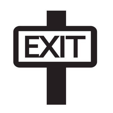 Çıkış simgesini illüstrasyon tasarımı