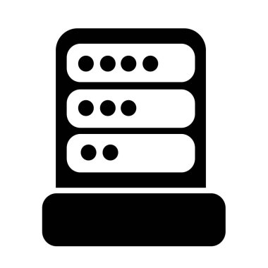 Bilgisayar sunucu simgesi illüstrasyon tasarım