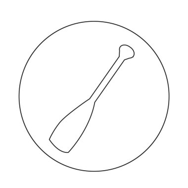 Kürek simgesi illüstrasyon tasarım