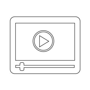 video oynatıcı simgesi illüstrasyon tasarım