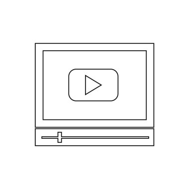 video oynatıcı simgesi illüstrasyon tasarım