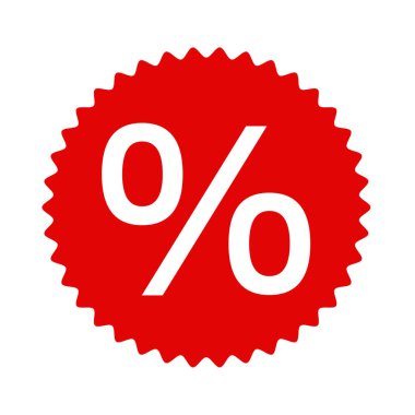 yüzde simgesi illüstrasyon tasarım sembolü