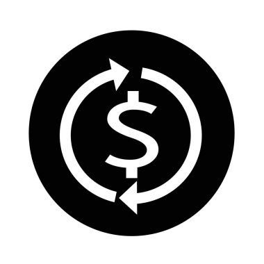 Para dolar işareti simgesi illüstrasyon tasarım
