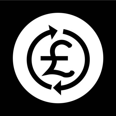 Para Gbp para birimi sembolü Lirası simgesi illüstrasyon tasarım