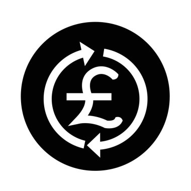 Para Gbp para birimi sembolü Lirası simgesi illüstrasyon tasarım