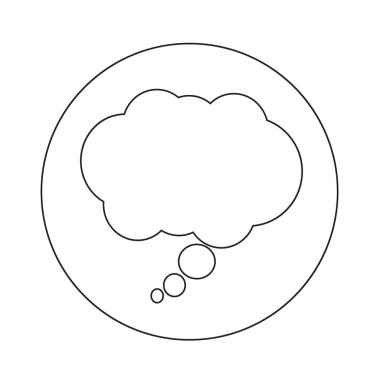 Komik konuşma balonu simgesini illüstrasyon tasarımı