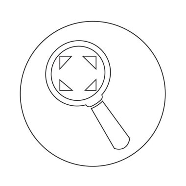 Büyüteç camı simge tasarlamak Dizayn