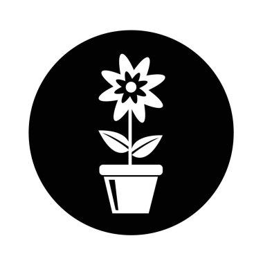 çiçek simgesi illüstrasyon tasarım