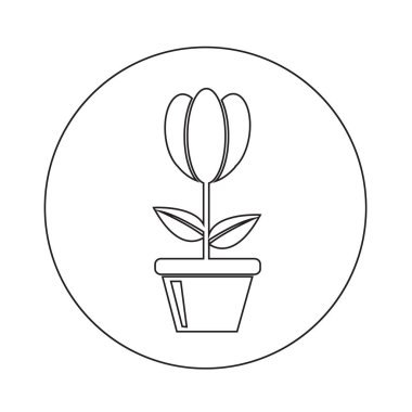 çiçek simgesi illüstrasyon tasarım