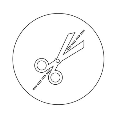 makas simgesi illüstrasyon tasarım