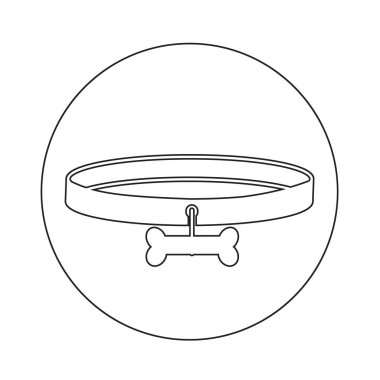 Köpek tasması simgesi illüstrasyon tasarım