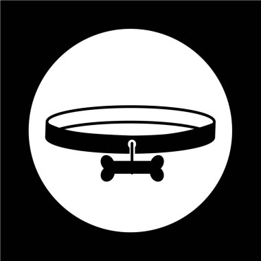 Köpek tasması simgesi illüstrasyon tasarım