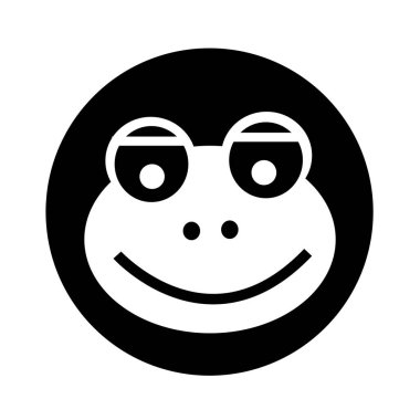 Kurbağa simgesi illüstrasyon tasarım