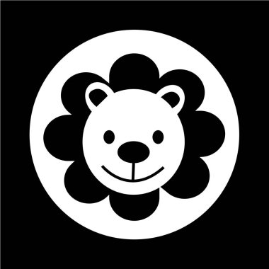 Aslan simgesi illüstrasyon tasarım