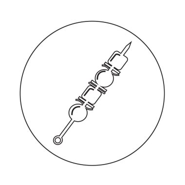 Simgesi illüstrasyon tasarım şiş kebap şişleri