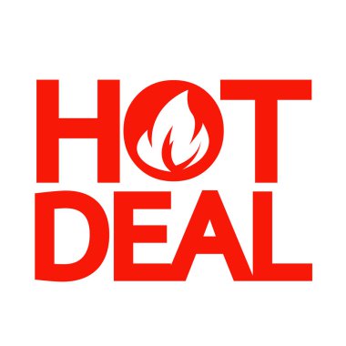 Sıcak Fırsat simgesi illüstrasyon tasarım