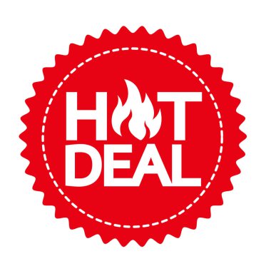 Sıcak Fırsat simgesi illüstrasyon tasarım