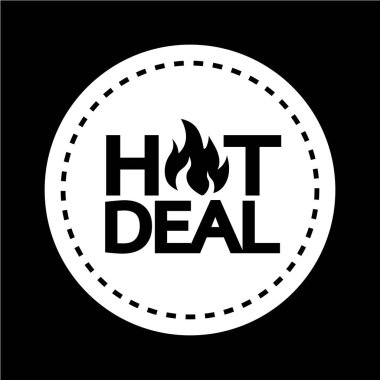 Sıcak Fırsat simgesi illüstrasyon tasarım