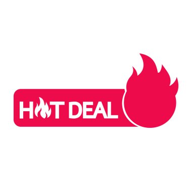 Sıcak Fırsat simgesi illüstrasyon tasarım