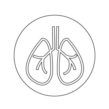 Akciğerler simgesi illüstrasyon tasarım