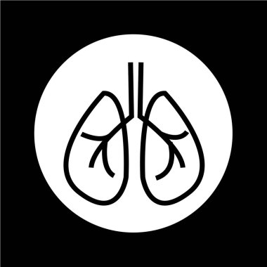 Akciğerler simgesi illüstrasyon tasarım