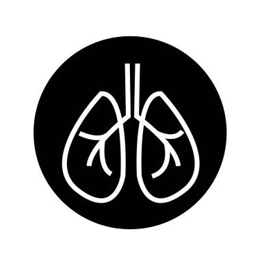 Akciğerler simgesi illüstrasyon tasarım