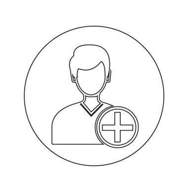 Kullanıcı işareti simgesi illüstrasyon tasarımı