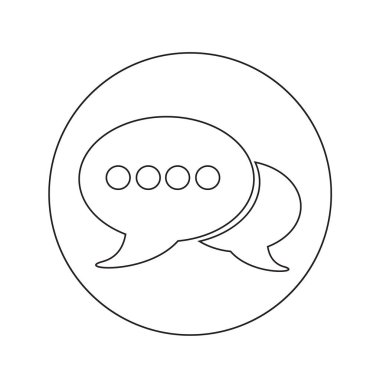 Konuşma balonu simgesinin illüstrasyon tasarımı