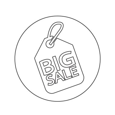 Fiyat etiketi büyük satış illüstrasyon tasarımı