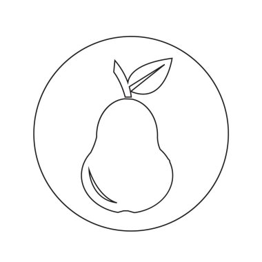 Armut meyve simgesi illüstrasyon tasarım