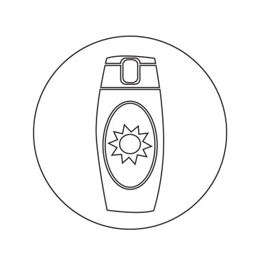 Güneş kremi simgesi illüstrasyon tasarım