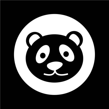 Panda simgesi illüstrasyon tasarım