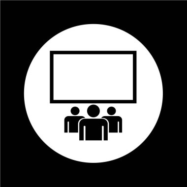 Sinema Tiyatro Salonu simgesi illüstrasyon tasarım