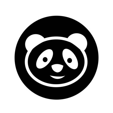 Panda simgesi illüstrasyon tasarım