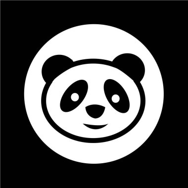 Panda simgesi illüstrasyon tasarım