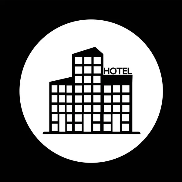 Ícone do hotel Design de ilustração — Vetor de Stock