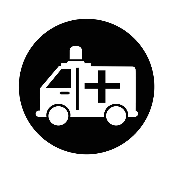 Coche ambulancia icono ilustración diseño — Vector de stock