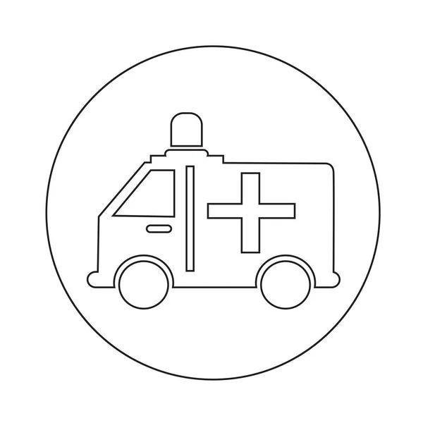 Дизайн иконки автомобиля скорой помощи — стоковый вектор