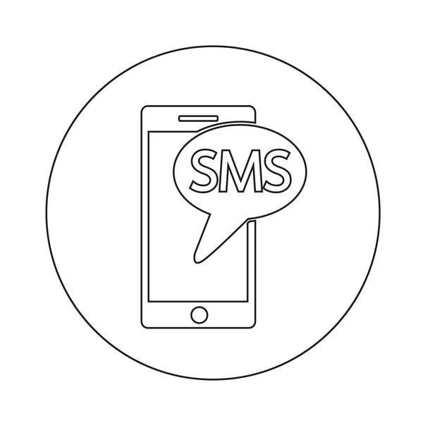 Icona SMS disegno illustrazione — Vettoriale Stock