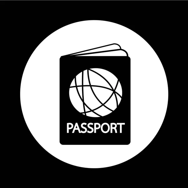 Paszportu ikona ilustracja projektu — Wektor stockowy