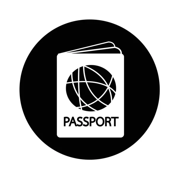 Icono de pasaporte diseño de ilustración — Vector de stock