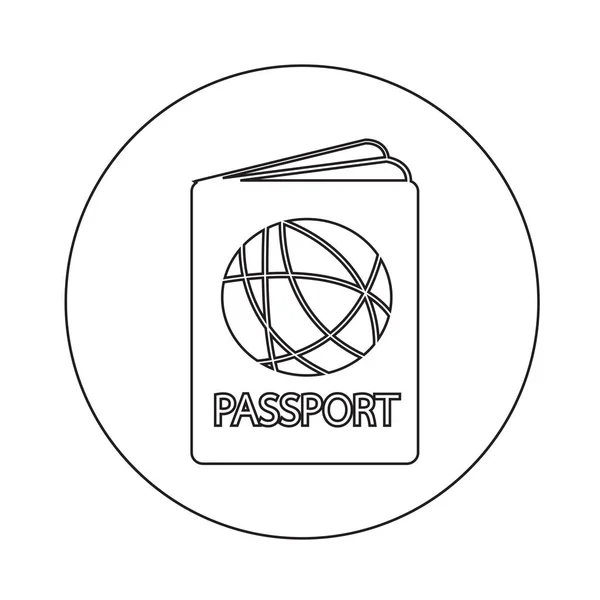 Icono de pasaporte diseño de ilustración — Vector de stock